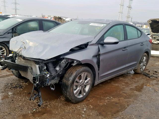 KMHD84LF0JU554453 - 2018 HYUNDAI ELANTRA SE GRAY photo 2