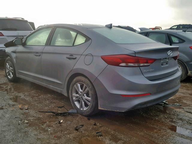 KMHD84LF0JU554453 - 2018 HYUNDAI ELANTRA SE GRAY photo 3