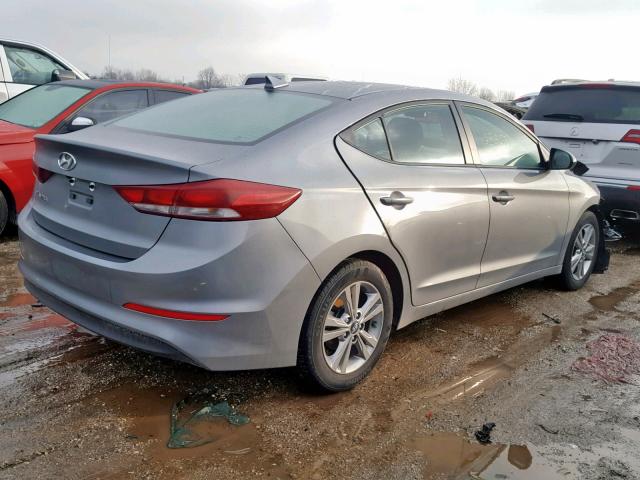 KMHD84LF0JU554453 - 2018 HYUNDAI ELANTRA SE GRAY photo 4