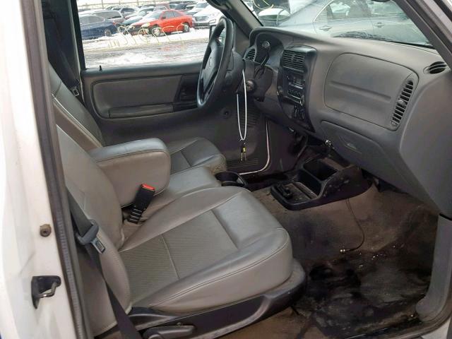 1FTYR10DX9PA04935 - 2009 FORD RANGER WHITE photo 5