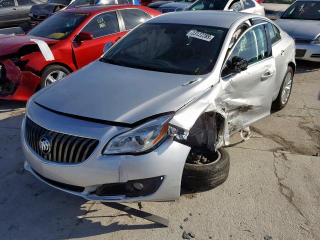 2G4GK5EX3G9206663 - 2016 BUICK REGAL SILVER photo 2