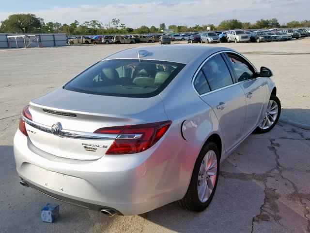 2G4GK5EX3G9206663 - 2016 BUICK REGAL SILVER photo 4