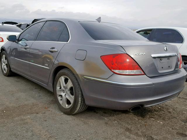 JH4KB16565C010774 - 2005 ACURA RL GRAY photo 3