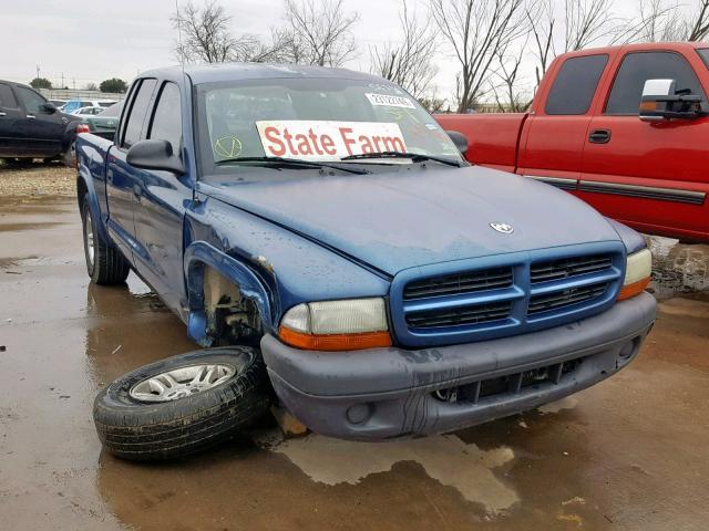 1D7HL38XX3S362106 - 2003 DODGE DAKOTA QUA BLUE photo 1