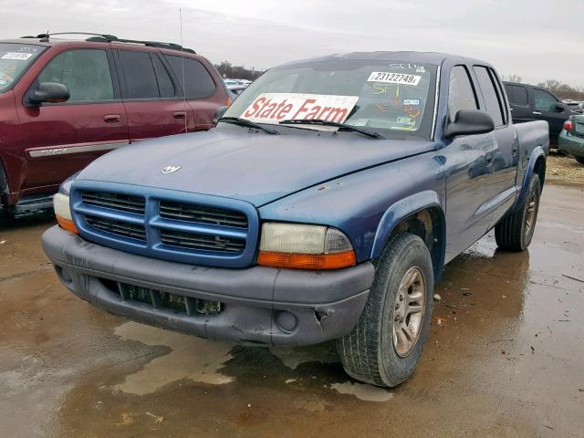 1D7HL38XX3S362106 - 2003 DODGE DAKOTA QUA BLUE photo 2