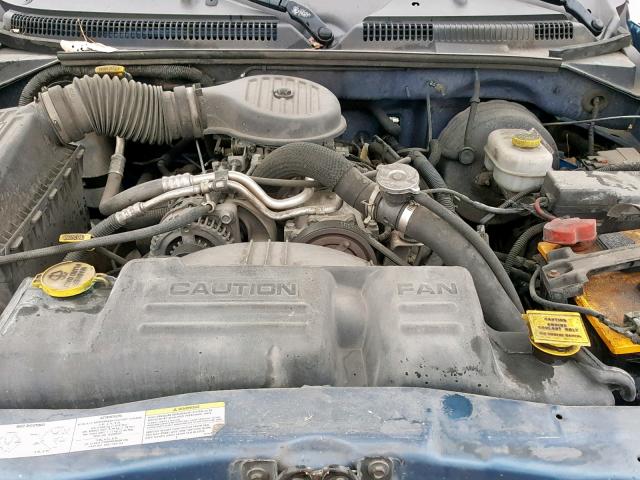 1D7HL38XX3S362106 - 2003 DODGE DAKOTA QUA BLUE photo 7