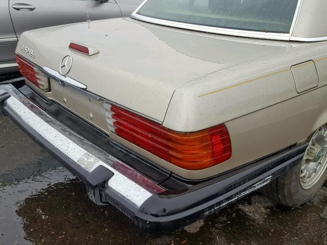 WDBBA45A9CB018227 - 1982 MERCEDES-BENZ 380 SL BEIGE photo 9