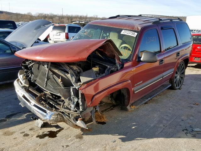 1GNEC13V62R263853 - 2002 CHEVROLET TAHOE C150 RED photo 2