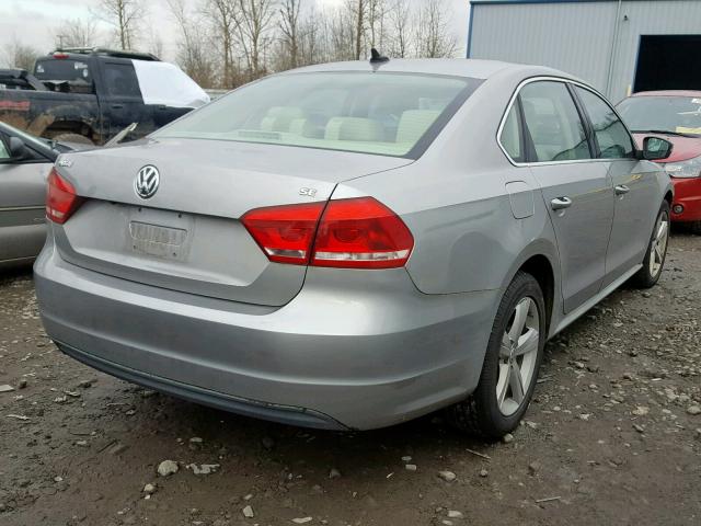 1VWBP7A3XDC016665 - 2013 VOLKSWAGEN PASSAT SE SILVER photo 4