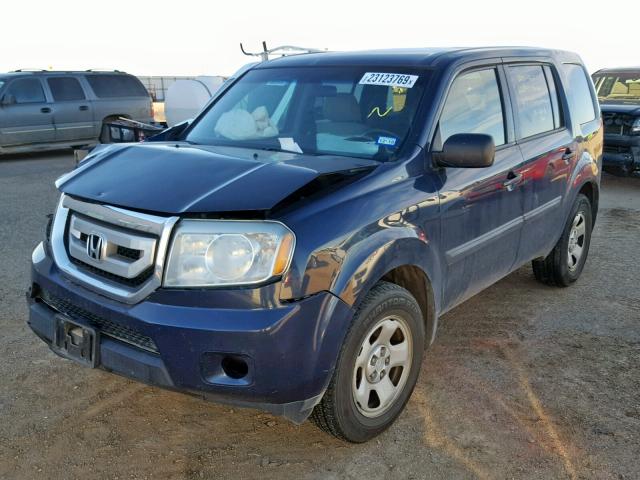 5FNYF4H26BB039226 - 2011 HONDA PILOT LX BLUE photo 2