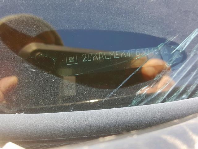 2GKALMEK4F6304563 - 2015 GMC TERRAIN SL შავი ფოტო 10