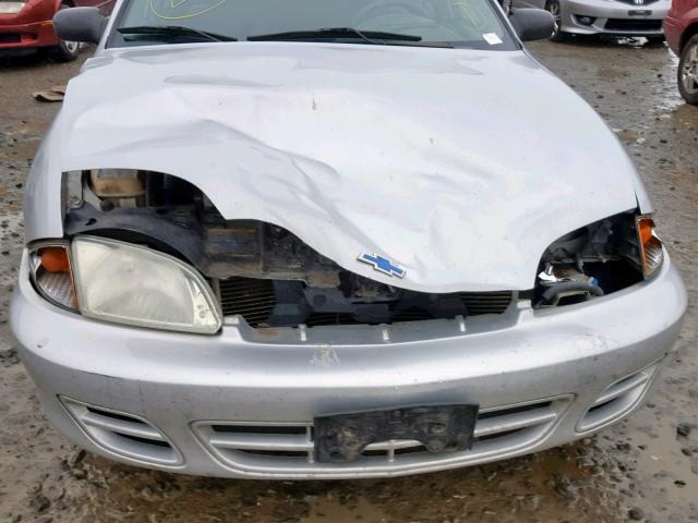 1G1JC524X27182267 - 2002 CHEVROLET CAVALIER B SILVER photo 9