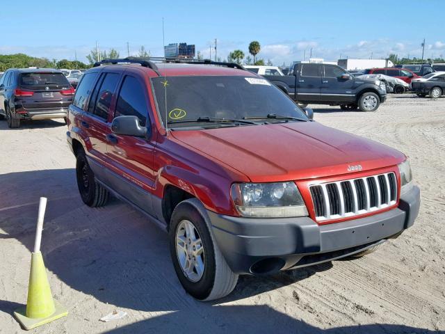 1J4GW48S04C146276 - 2004 JEEP GRAND CHER RED photo 1