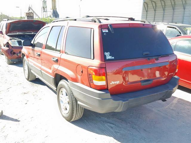 1J4GW48S04C146276 - 2004 JEEP GRAND CHER RED photo 3