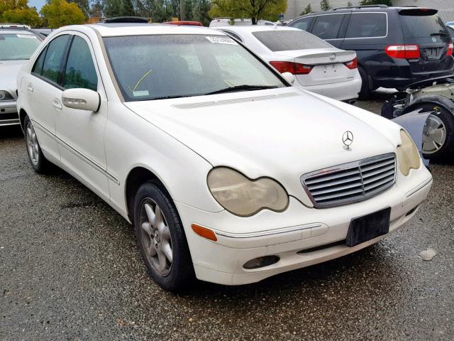 WDBRF61J83F301289 - 2003 MERCEDES-BENZ C 240 WHITE photo 1