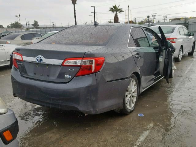 4T1BD1FK2CU029858 - 2012 TOYOTA CAMRY HYBR GRAY photo 4