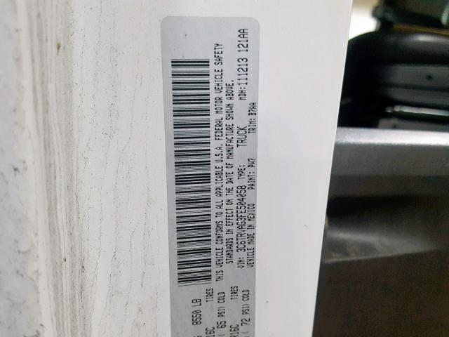 3C6TRVAG3FE504058 - 2015 RAM PROMASTER 白色 照片 10