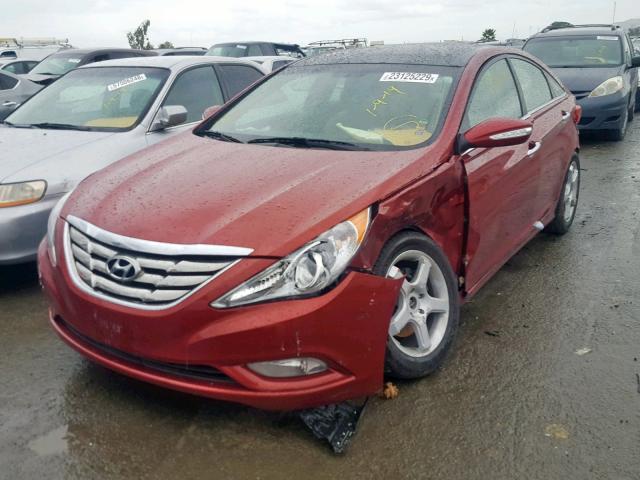5NPEC4AC8CH365790 - 2012 HYUNDAI SONATA SE RED photo 2
