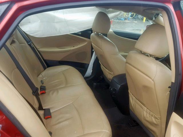 5NPEC4AC8CH365790 - 2012 HYUNDAI SONATA SE RED photo 6