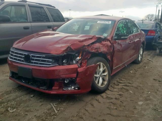 1VWAT7A35GC034132 - 2016 VOLKSWAGEN PASSAT S RED photo 2