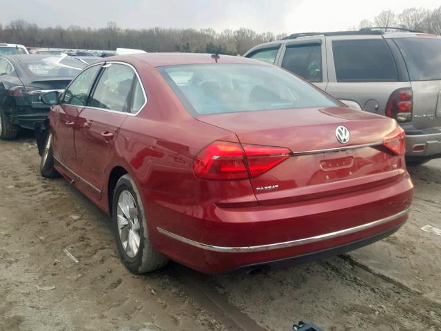 1VWAT7A35GC034132 - 2016 VOLKSWAGEN PASSAT S RED photo 3