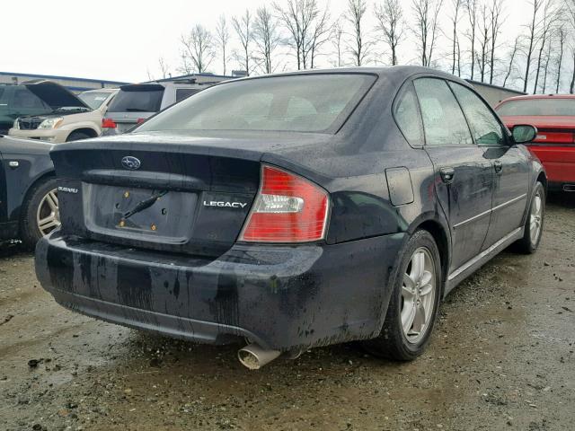 4S3BL616756200075 - 2005 SUBARU LEGACY 2.5 BLACK photo 4