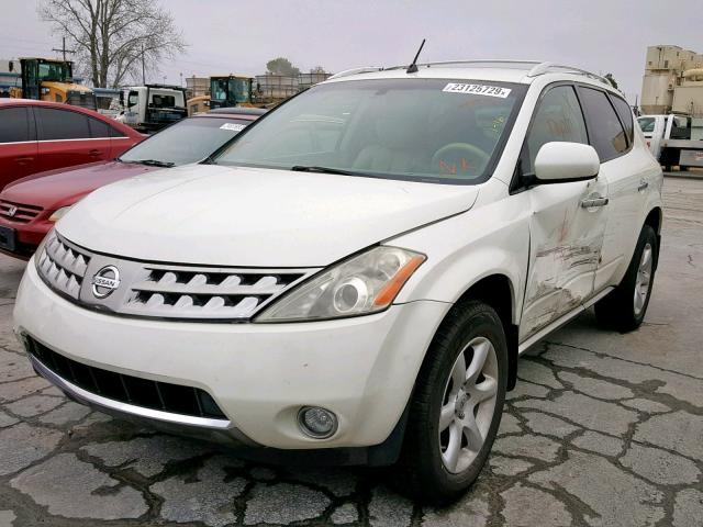 JN8AZ08WX7W625892 - 2007 NISSAN MURANO SL WHITE photo 2