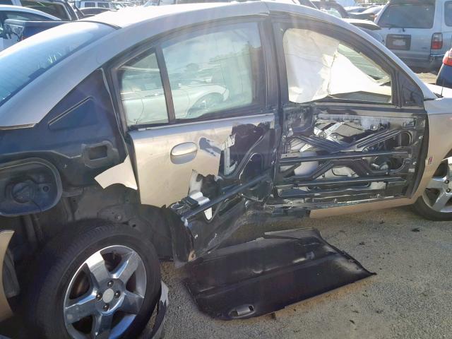 1G8AL58F17Z170336 - 2007 SATURN ION LEVEL GOLD photo 9