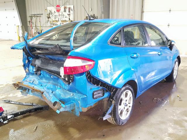 3FADP4BJ6EM205620 - 2014 FORD FIESTA SE BLUE photo 4