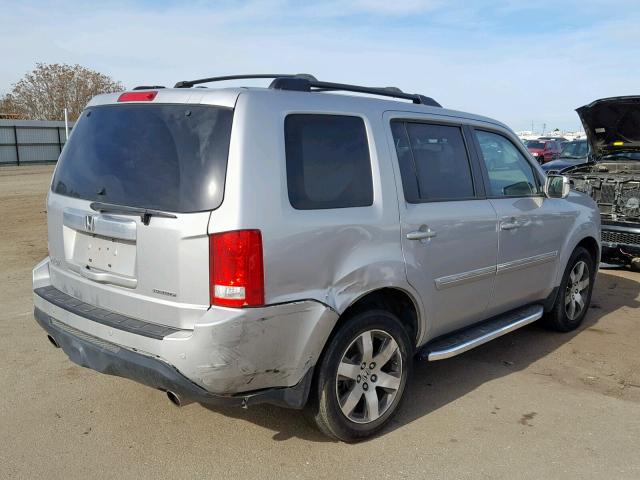 5FNYF3H99EB009133 - 2014 HONDA PILOT TOUR SILVER photo 4