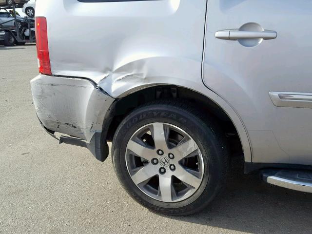 5FNYF3H99EB009133 - 2014 HONDA PILOT TOUR SILVER photo 9
