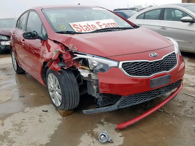 KNAFX4A67E5062745 - 2014 KIA FORTE LX RED photo 1