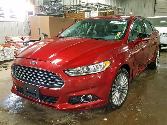 3FA6P0D93DR206973 - 2013 FORD FUSION TIT MAROON photo 2