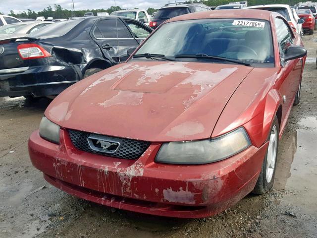 1FAFP40684F135026 - 2004 FORD MUSTANG RED photo 2