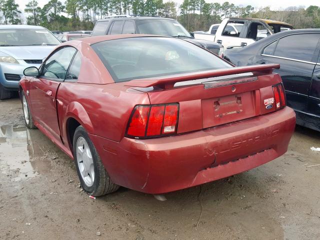 1FAFP40684F135026 - 2004 FORD MUSTANG RED photo 3