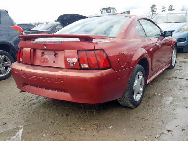 1FAFP40684F135026 - 2004 FORD MUSTANG RED photo 4