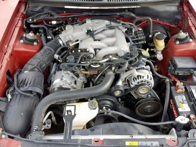 1FAFP40684F135026 - 2004 FORD MUSTANG RED photo 7