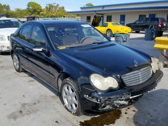 WDBRF61J92F278135 - 2002 MERCEDES-BENZ C 240 BLACK photo 1