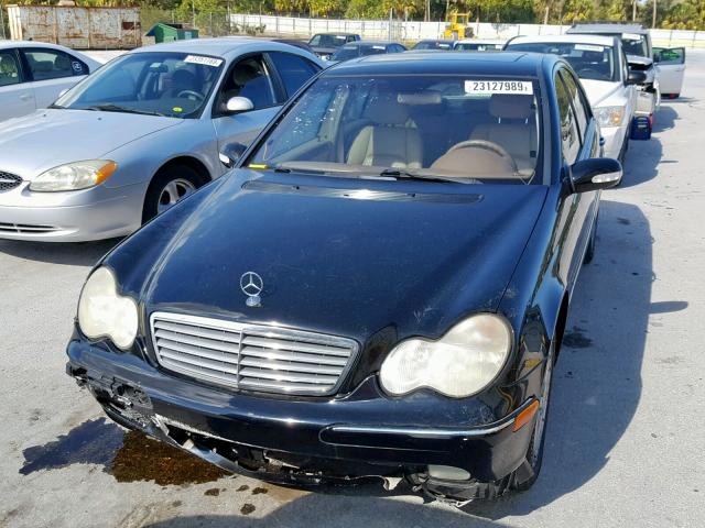 WDBRF61J92F278135 - 2002 MERCEDES-BENZ C 240 BLACK photo 9