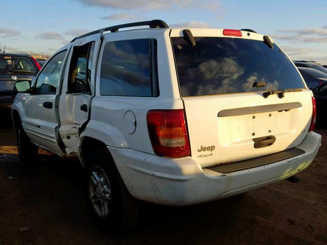 1J4GW48N34C223006 - 2004 JEEP GRAND CHER WHITE photo 3