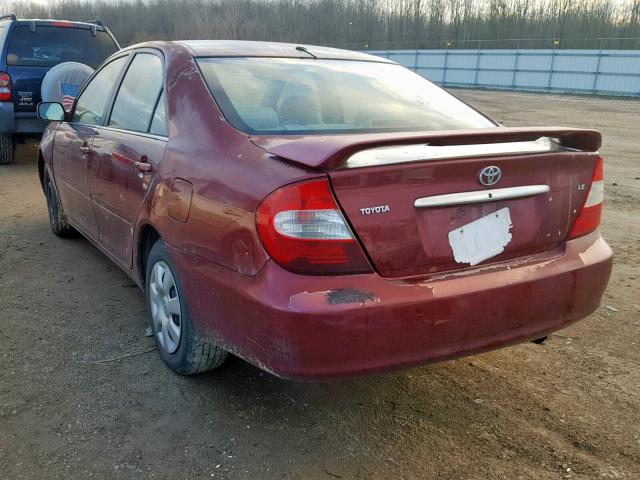 4T1BE32K94U364308 - 2004 TOYOTA CAMRY LE 勃艮第红 照片 3