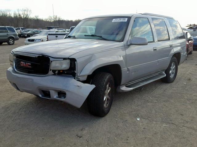 1GKEK13RXXR911446 - 1999 GMC YUKON GRAY photo 2