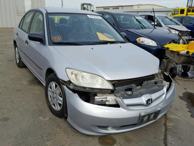 1HGES16345L011422 - 2005 HONDA CIVIC DX V SILVER photo 1