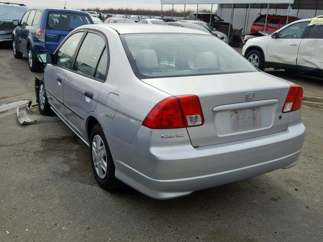 1HGES16345L011422 - 2005 HONDA CIVIC DX V SILVER photo 3