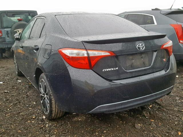 2T1BURHE3EC131549 - 2014 TOYOTA COROLLA L BLACK photo 3