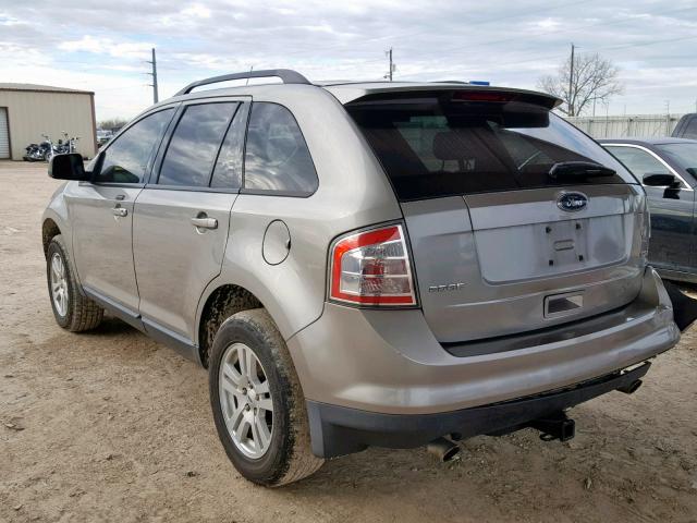 2FMDK38C88BA67589 - 2008 FORD EDGE SEL GRAY photo 3