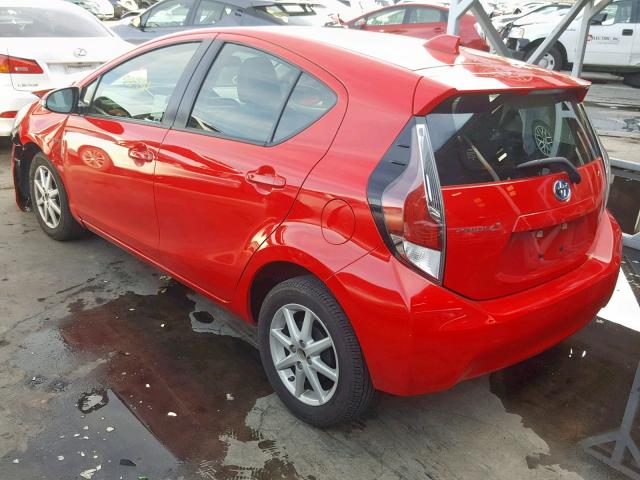 JTDKDTB32G1135572 - 2016 TOYOTA PRIUS C RED photo 3