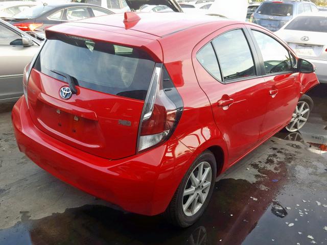 JTDKDTB32G1135572 - 2016 TOYOTA PRIUS C RED photo 4