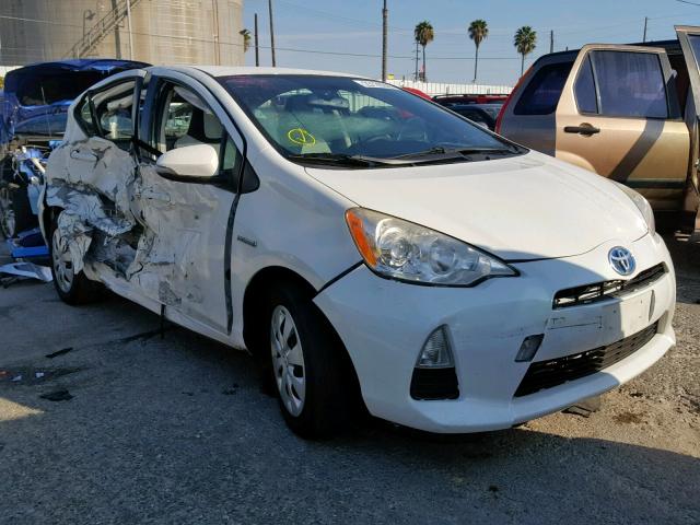 JTDKDTB36E1559110 - 2014 TOYOTA PRIUS C WHITE photo 1