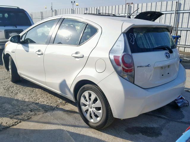 JTDKDTB36E1559110 - 2014 TOYOTA PRIUS C WHITE photo 3